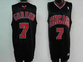 Chicago Bulls 7 GORDON black jerseys