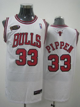 Chicago Bulls 33 PIPPEN white jerseys