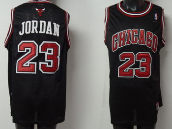 Chicago Bulls 23 jordan black jerseys Cheap
