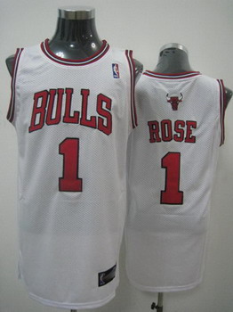 Chicago Bulls 1 Derek Rose white jerseys Cheap