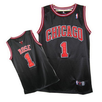 Chicago Bulls 1 Derek Rose black jerseys Cheap