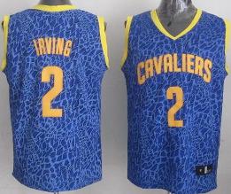 Cleveland Cavaliers 2 Kyrie Irving Blue Leopard Grain NBA Jersey Cheap