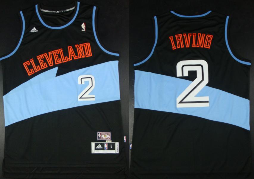 Cleveland Cavaliers 2 Kyrie Irving Black Hardwood Classics Revolution 30 Swingman NBA Jerseys Cheap