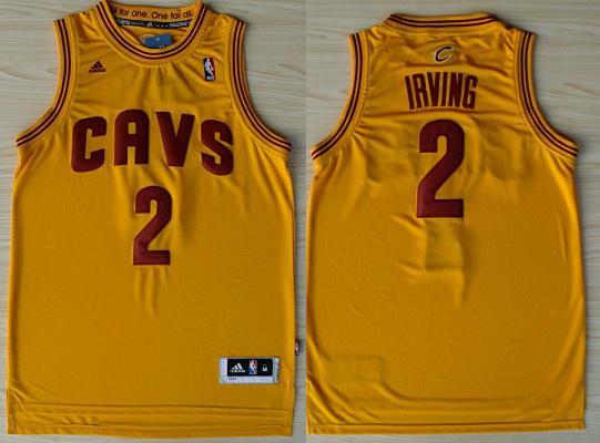Cleveland Cavaliers 2 Kyrie Irving Yellow Revolution 30 Swingman NBA Jerseys Cheap