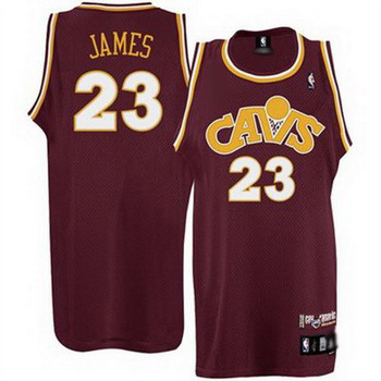 Cleveland Cavaliers 23 LeBron James Wine Cav Fanatic Swingman Jersey Cheap