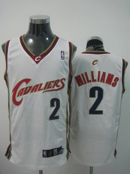 Cleveland Cavaliers 2 WILLIAMS white jersesy