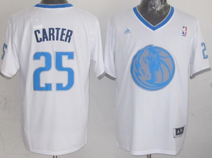 Dallas Mavericks 25 Vince Carter White Revolution 30 Swingman NBA Jersey 2013 Christmas Style