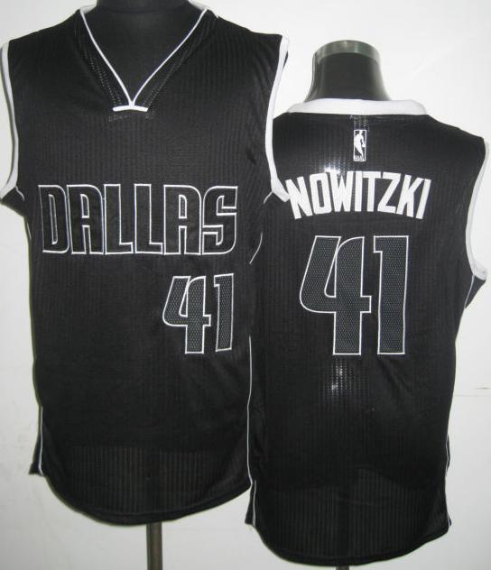 Dallas Mavericks 41 Dirk Nowitzki Black Revolution 30 NBA Jerseys Cheap