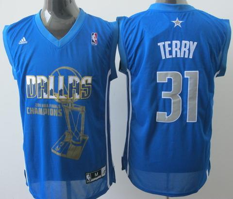 Dallas Mavericks 31 Jason Terry Blue 2011 Finals Champions Jersey