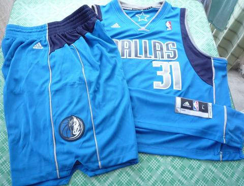 Dallas Mavericks 31 Jason Terry Light Blue Revolution 30 Swingman Jersey & Shorts Suit Cheap