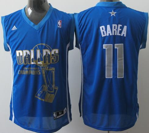 Dallas Mavericks 11 Barea Light Blue 2011 Finals Champions Jersey Cheap