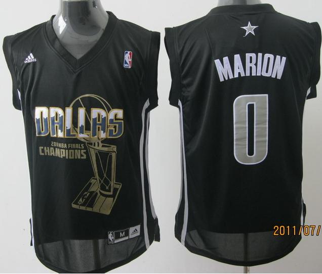 Dallas Mavericks 0 Marion Black 2011 Finals Champions Jersey
