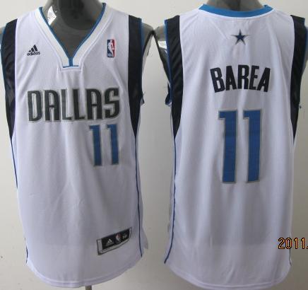 Dallas Mavericks 11 Barea White Swingman Jersey