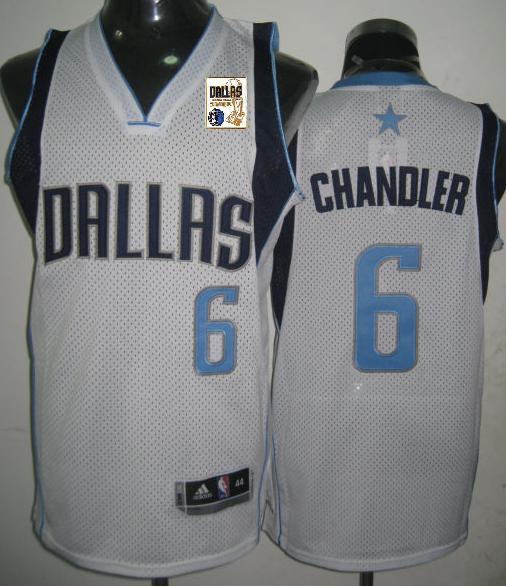 2011 NBA Champions Dallas Mavericks 6 Tyson Chandler White Jersey Cheap