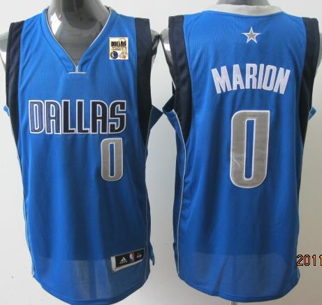 2011 NBA Champions Dallas Mavericks 0 Marion Light Blue Jersey Cheap