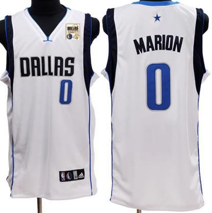 2011 NBA Champions Dallas Mavericks 0 Marion White Jersey Cheap
