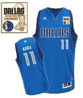 2011 NBA Champions Dallas Mavericks 11 BAREA Light Blue Swingman Jersey