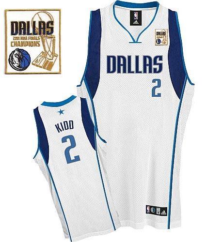 2011 NBA Champions Dallas Mavericks 2 Jason Kidd White Swingman Jersey