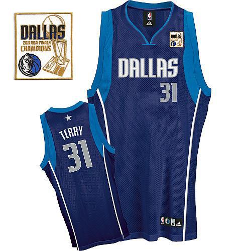2011 NBA Champions Dallas Mavericks 31 Jason Terry Dark Blue Jersey