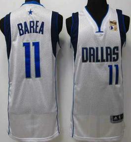 2011 NBA Champions Dallas Mavericks 11 BAREA White Jersey Cheap