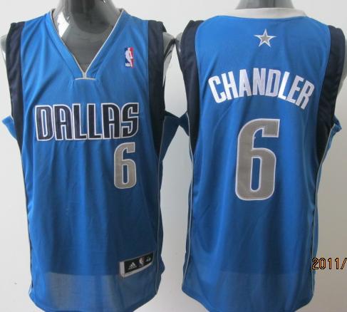 Dallas Mavericks 6 Tyson Chandler Light Blue Jersey Cheap