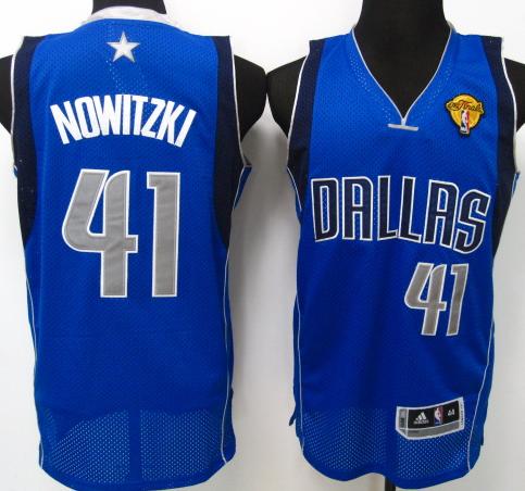 Dallas Mavericks 41 Nowitzki Light Blue 2011 NBA Finals Jersey