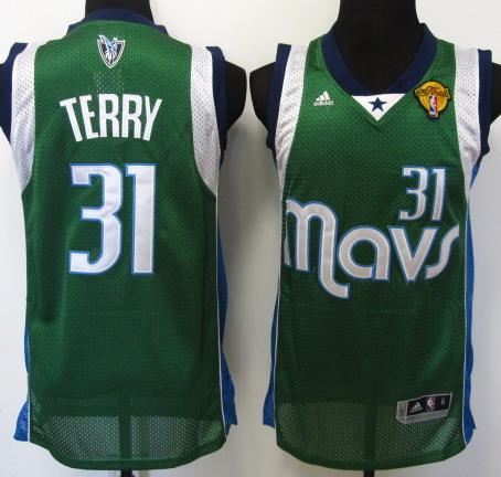 Dallas Mavericks 31 Jason Terry Green 2011 NBA Finals Jersey