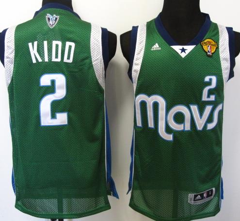 Dallas Mavericks 2 Jason Kidd Green 2011 NBA Finals Jersey