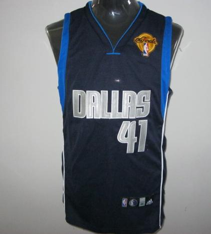 Dallas Mavericks 41 Nowitzki Dark Blue 2011 NBA Finals Jersey