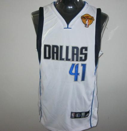 Dallas Mavericks 41 Nowitzki White 2011 NBA Finals Jersey