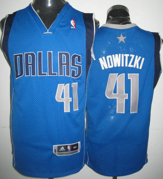 Dallas Mavericks 41 Nowitzki Baby Blue Jersey New Style