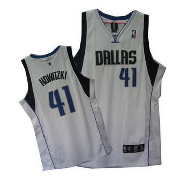 Dallas Mavericks 41 Nowitzki white jerseys