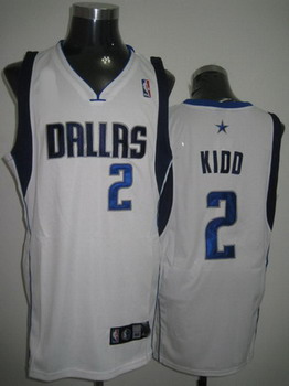 Dallas Mavericks 2 Jason Kidd white jerseys