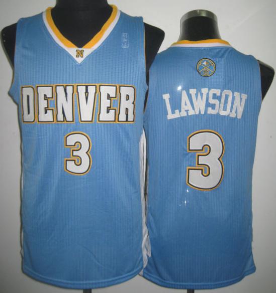 Denver Nuggets 3 Lawson Light Blue Revolution 30 NBA Basketball Jerseys Cheap