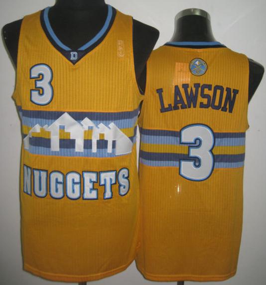 Denver Nuggets 3 Lawson Yellow Revolution 30 NBA Basketball Jerseys Cheap