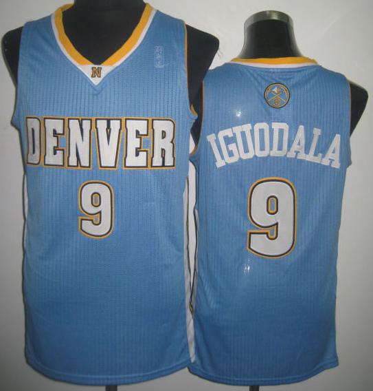 Denver Nuggets 9 Andre Iguodala Light Blue Revolution 30 NBA Basketball Jerseys Cheap