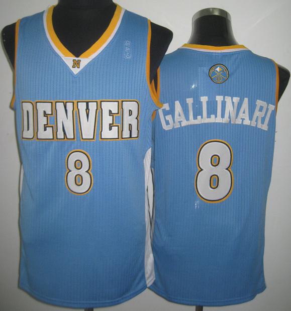Denver Nuggets 8 Danilo Gallinari Light Blue Revolution 30 NBA Basketball Jerseys Cheap