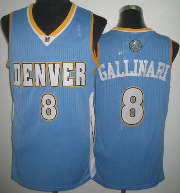 Denver Nuggets 8 Danilo Gallinari Light Blue Revolution 30 NBA Basketball Jerseys