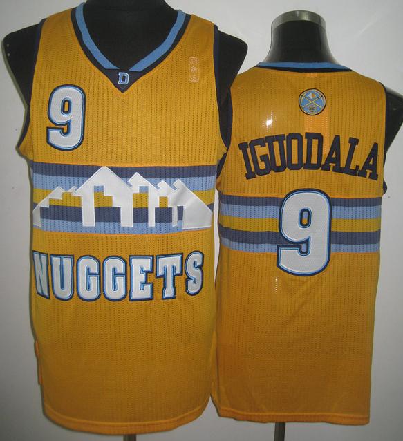 Denver Nuggets 9 Andre Iguodala Yellow Revolution 30 NBA Basketball Jerseys Cheap