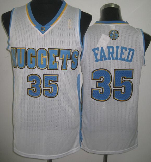 Denver Nuggets 35 Kenneth Faried White Revolution 30 NBA Basketball Jerseys Cheap