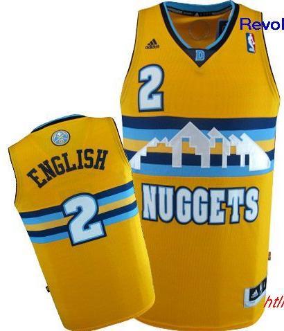 Denver Nuggets #2 Alex English Yellow Revolution 30 Swingman NBA Jersey Cheap