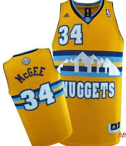Denver Nuggets 34 JaVale McGee Yellow Swingman NBA Jersey Cheap