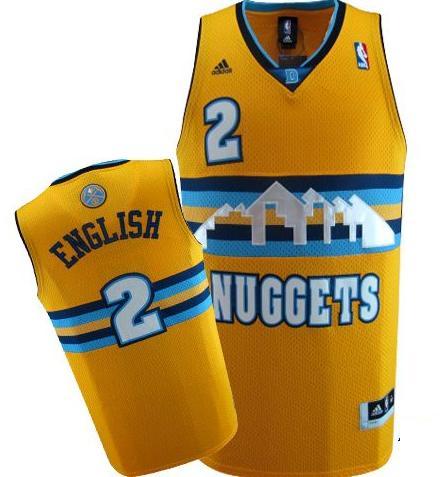 Denver Nuggets #2 Alex English Yellow Swingman NBA Jerseys Cheap
