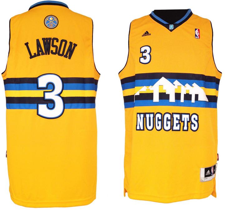 Denver Nuggets 3 Ty Lawson Yellow Revolution 30 Swingman NBA Jersey
