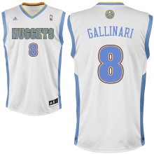 Denver Nuggets 8 Gallinari White Jersey