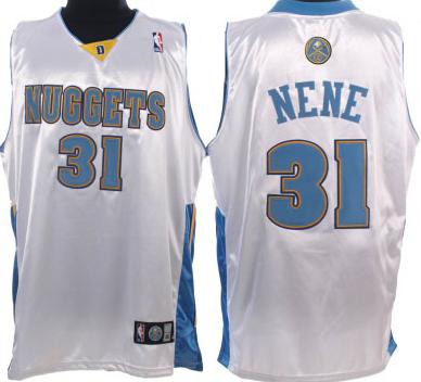 Denver Nuggets 31 Nene White Jersey