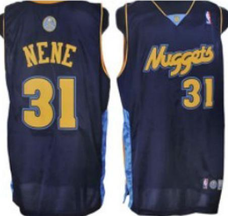 Denver Nuggets 31 Nene Dark Blue Jersey