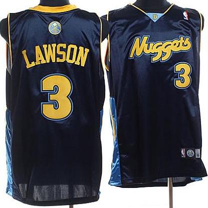 Denver Nuggets 3 Lawson Dark Blue Jerse