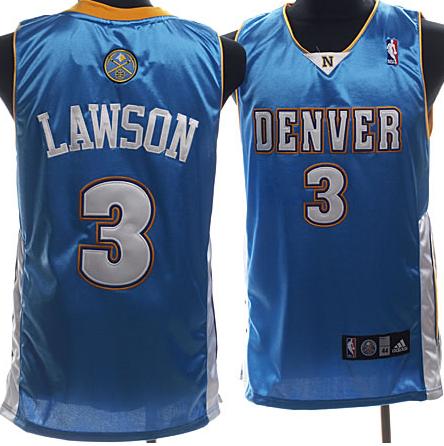 Denver Nuggets 3 Lawson Baby Blue Jersey