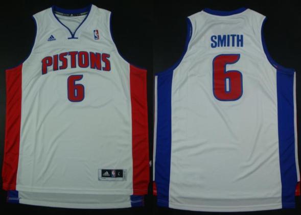 Detroit Pistons 6 Josh Smith White Revolution 30 Swingman NBA Jerseys Cheap